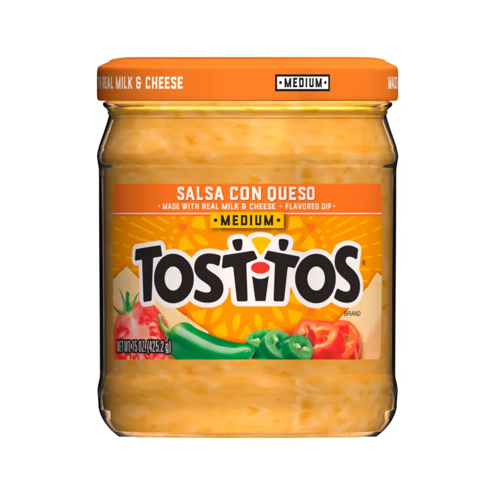 Sốt Cà Chua Salsa Phô Mai & Sữa, Salsa con Queso with Real Milk & Cheese, Medium, 15 oz (425.2g) - TOSTITOS