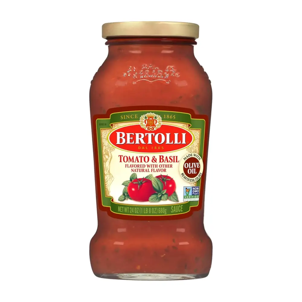 Sốt Cà Chua Húng Quế, Tomato & Basil Sauce with Olive Oil, 24 oz (680g) - BERTOLLI
