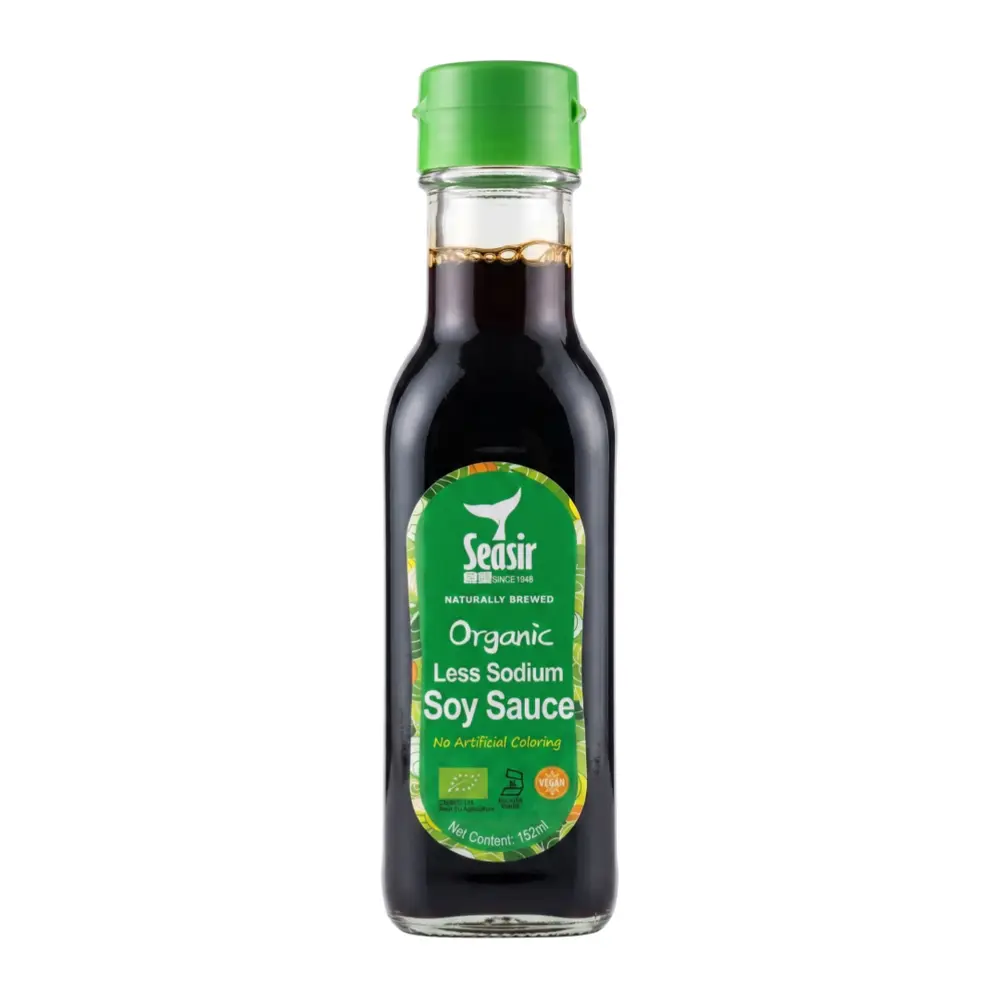 Nước Tương Ít Muối Hữu Cơ, Naturally Brewed Organic Less Sodium Soy Sauce (152ml) - SEASIR