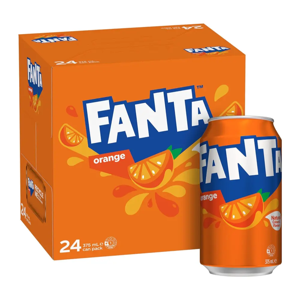 Nước Ngọt Fanta Cam, Fanta Orange, Caffeine Free, 12 fl oz (355ml) - COCA COLA