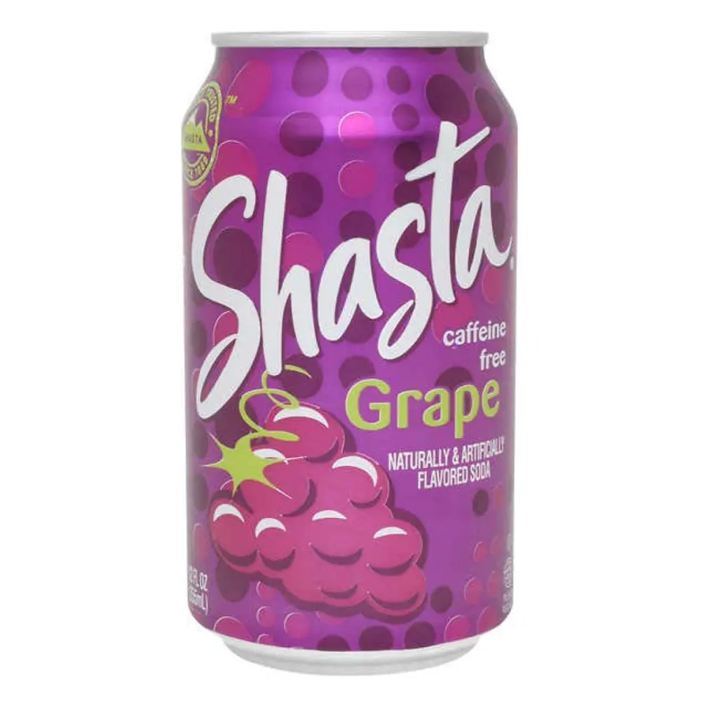 Nước Ngọt Có Ga Vị Nho, Grape Soda, Caffeine Fee (355ml) - SHASTA