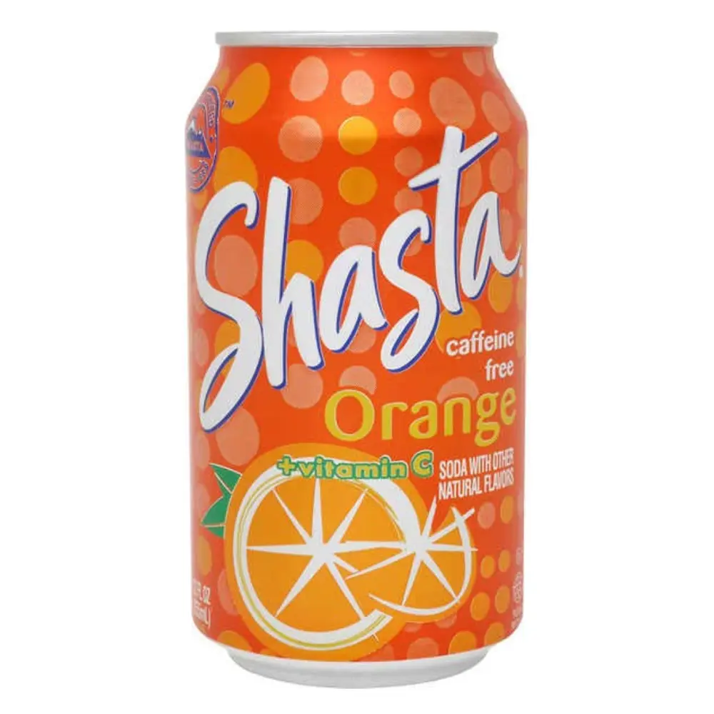 Nước Ngọt Có Ga Vị Cam, Orange Soda, Caffeine Free (355ml) - SHASTA