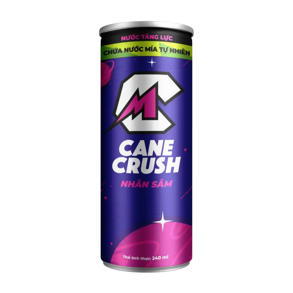Nước Mía Tăng Lực C Nhân Sâm, C Ginseng Energy Drink (240ml) - CANE CRUSH