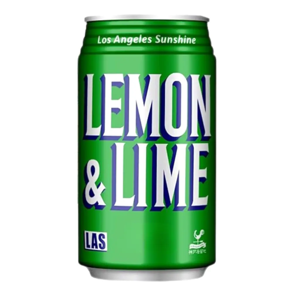 Nước Ngọt Có Ga Vị Chanh, Los Angeles Sunshine, Lemon & Lime (350ml) - TOMINAGA