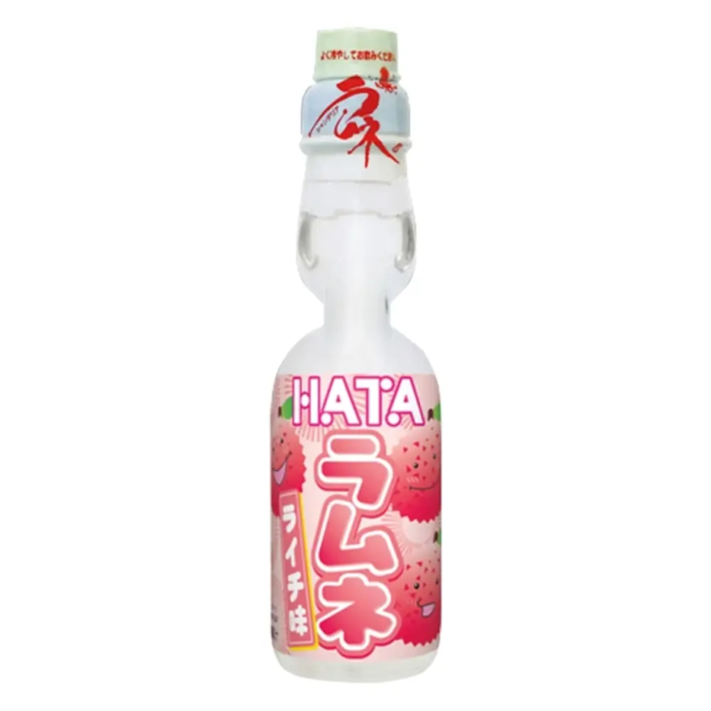 Nước Ngọt Có Ga Vị Vải, Ramune Soda, Lychee (200ml) - HATA KOSEN