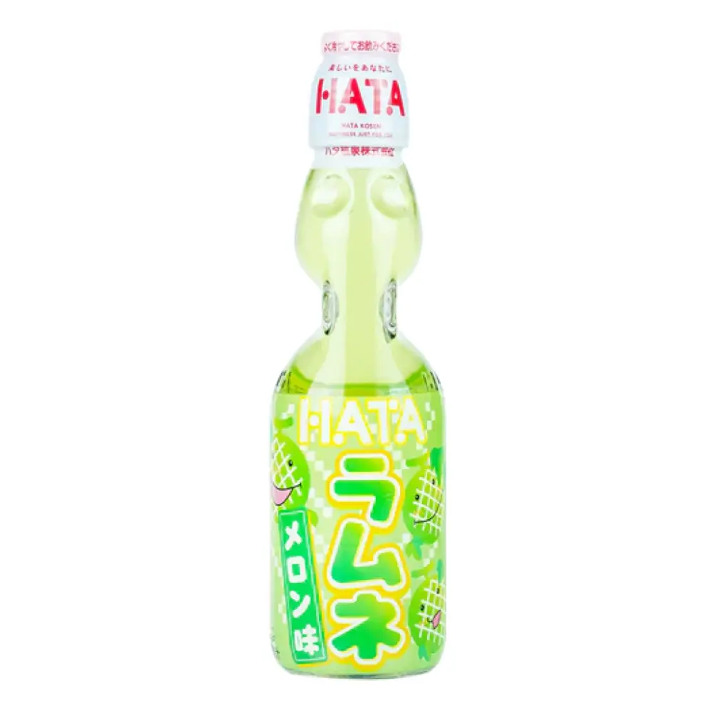 Nước Ngọt Có Ga Vị Dưa Lưới, Ramune Soda, Melon (200ml) - HATA KOSEN