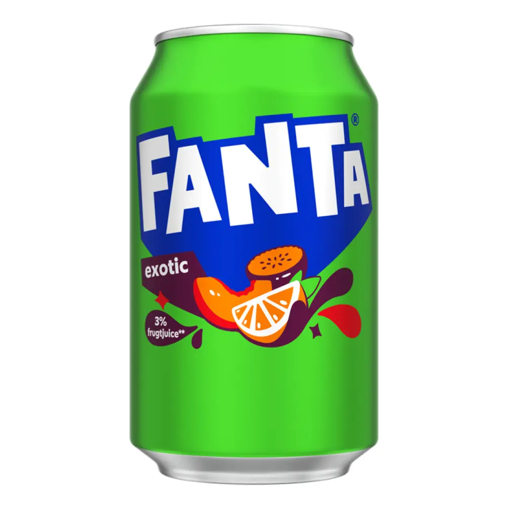 Nước Ngọt Fanta Trái Cây Nhiệt Đới, Fanta Exotic (330ml) - COCA COLA
