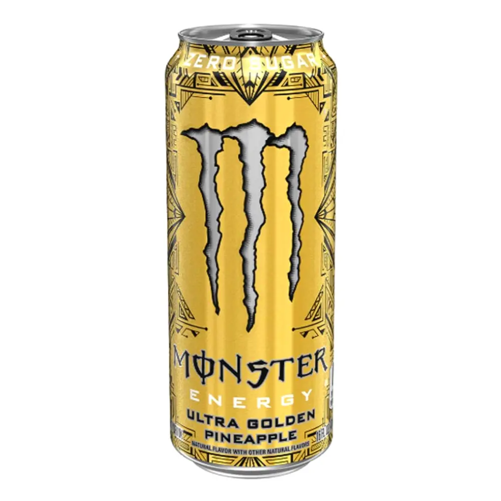 Nước Tăng Lực Không Đường, Energy Drink, Ultra Golden Pineapple, Zero Sugar (500ml) - MONSTER