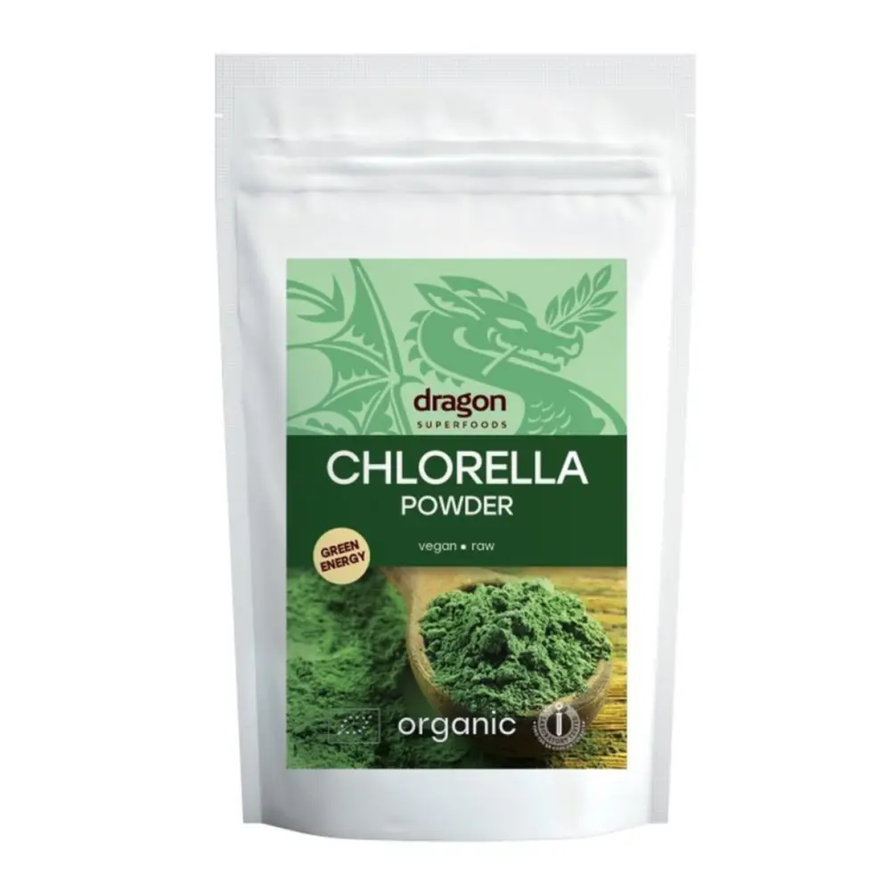 Bột Tảo Lục Hữu Cơ, Organic Chlorella Powder (200g) - DRAGON SUPERFOODS