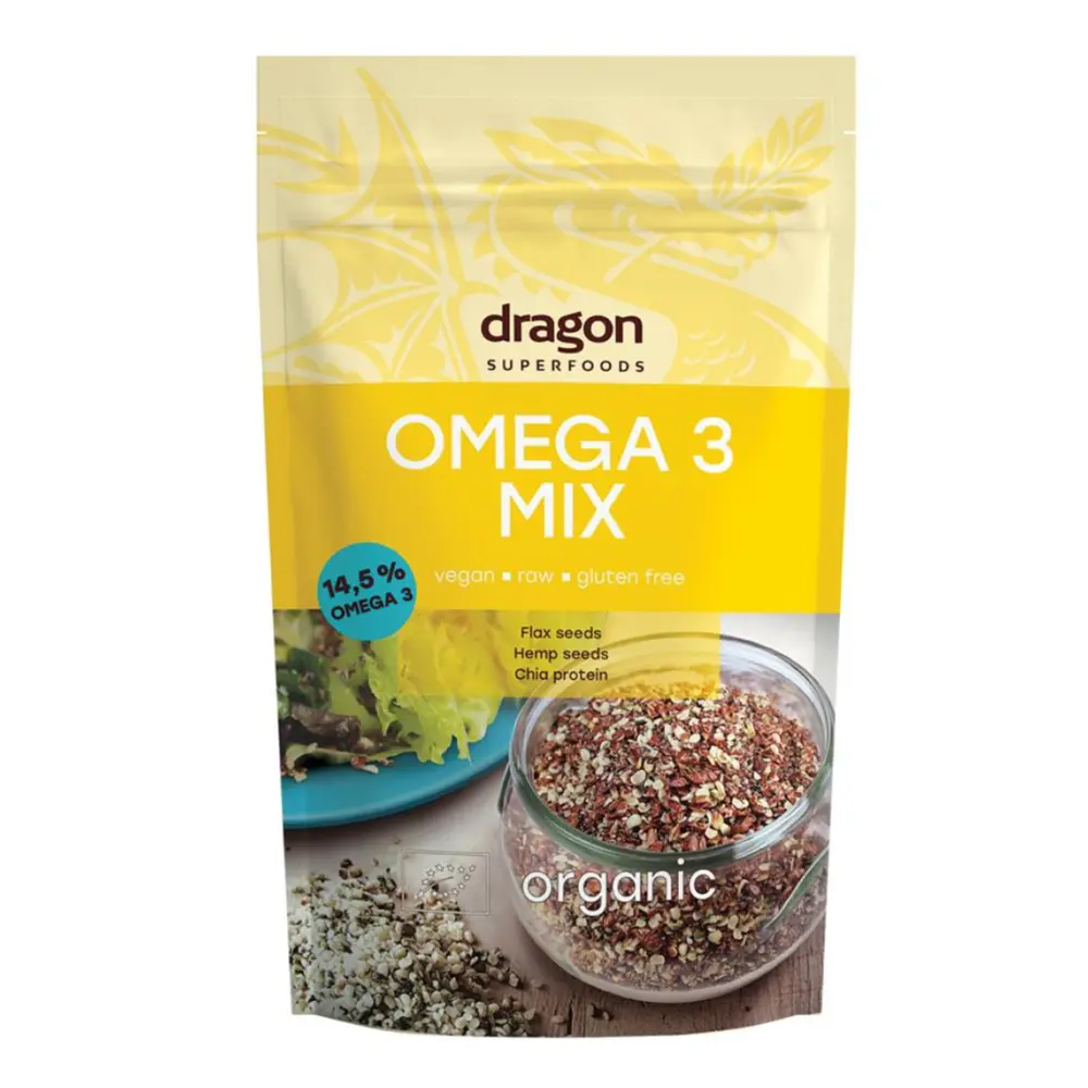 Hỗn Hợp Hạt, Omega 3 Mix, Flax Seeds, Hemp Seeds & Chia (200g) - DRAGON SUPERFOODS