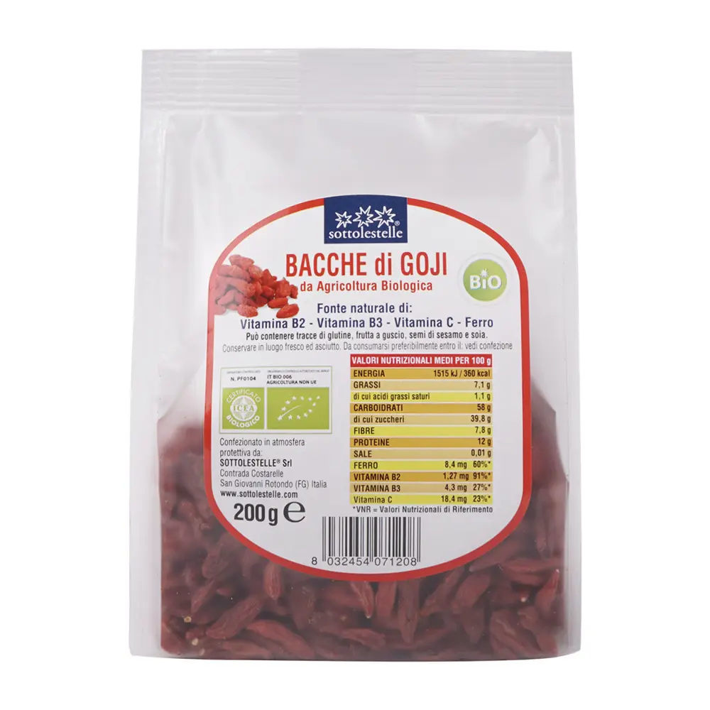 Kỷ Tử Hữu Cơ, Organic Goji Berries (200g) - SOTTOLESTELLE