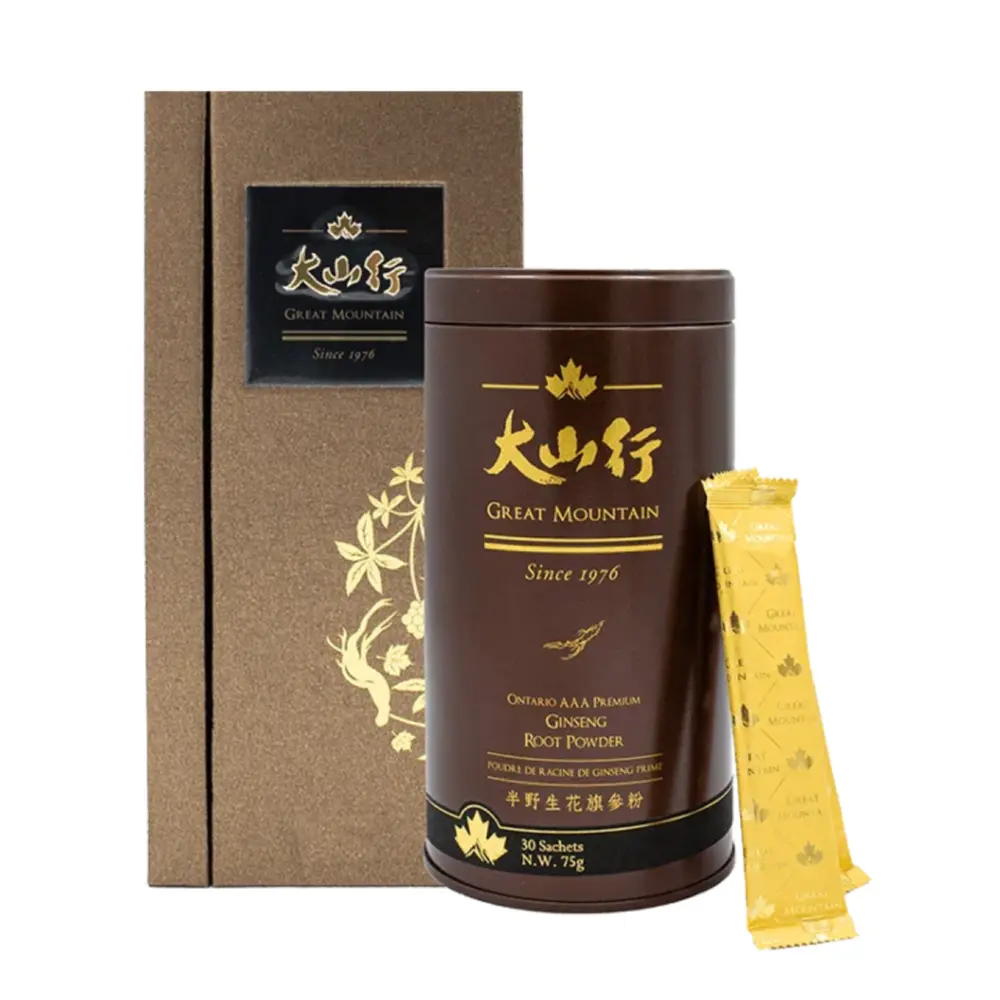 Bột Nhân Sâm, Ginseng Root Powder, 30 Gói (75g) - GREAT MOUNTAIN