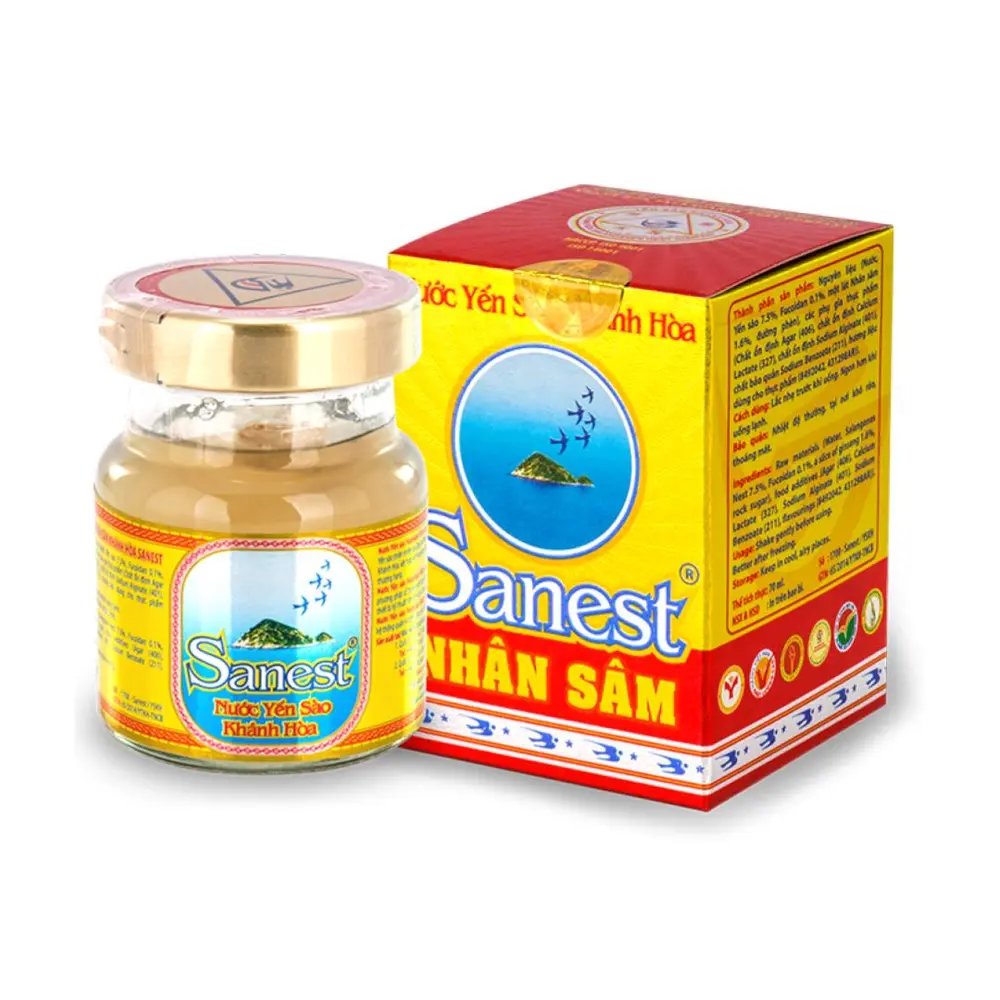 Nước Yến Sào Nhân Sâm Fucoidan, Sanest Ginseng Drink (70ml) - YEN SAO KHANH HOA