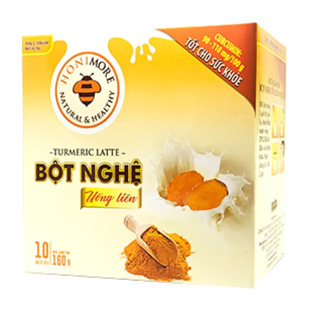 Bột Nghệ Uống Liền, Turmeric Latte, 10 Gói (160g) - HONIMORE