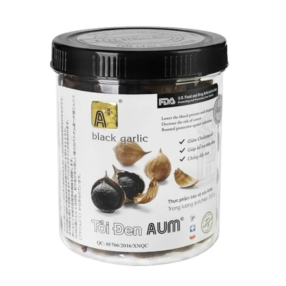 Tỏi Đen Cô Đơn Hũ Nhựa, Black Garlic (350g) - AUM