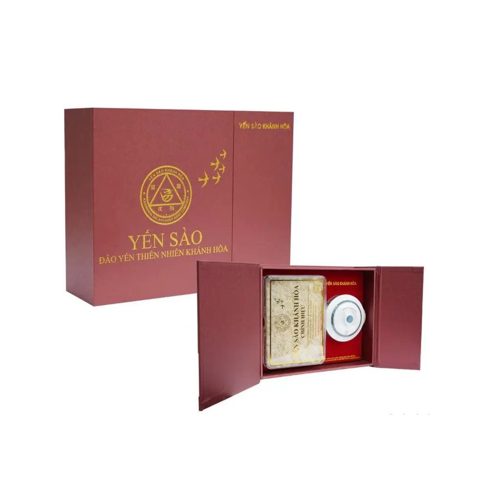 Yến Sào Đảo Thiên Nhiên Tinh Chế Mẫu Hộp Quà Tặng, Khanh Hoa Sanest Bird`s Nest Gift Box (100g) - YEN SAO KHANH HOA