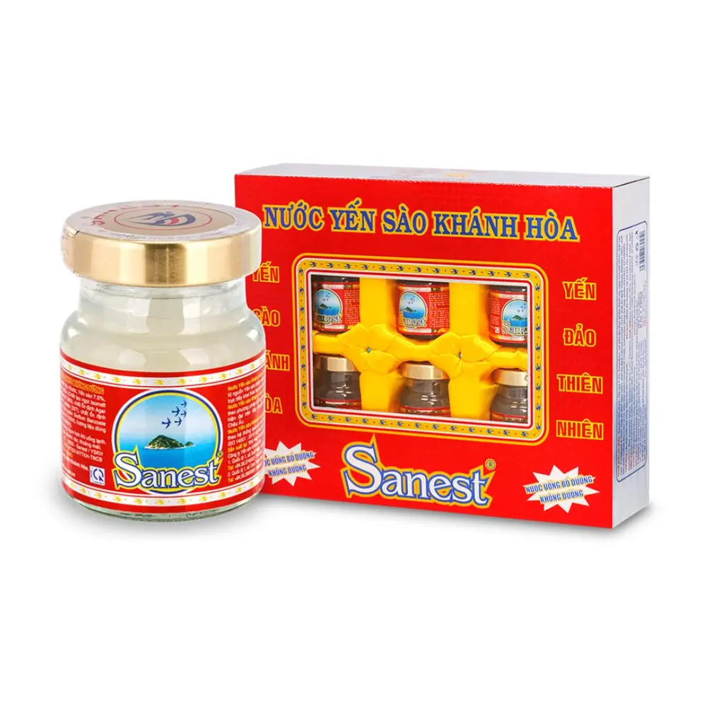 Nước Yến Sào Khánh Hòa Không Đường, Sanest Birds Nest Drink, 6 Lọ (420ml) - YEN SAO KHANH HOA