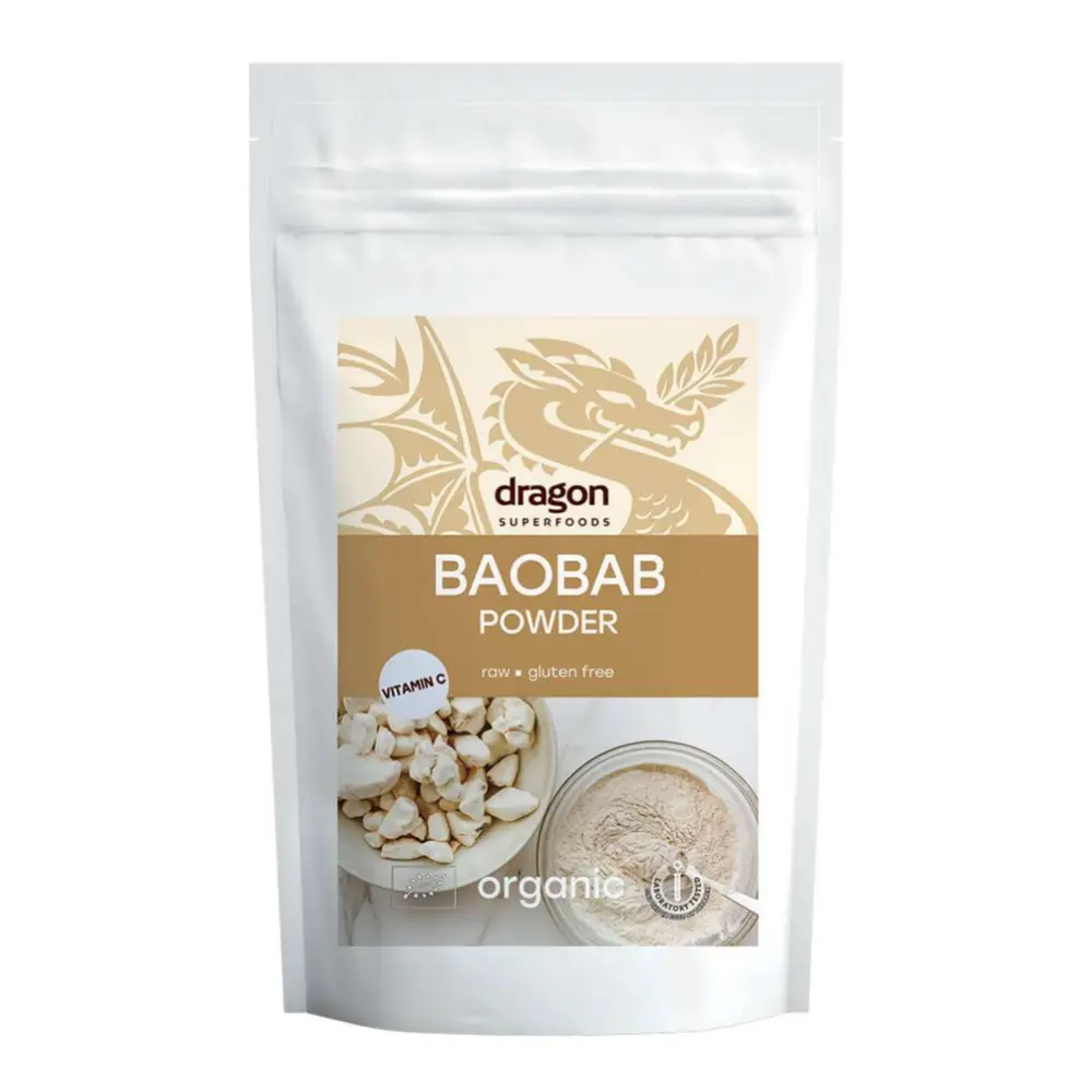 Bột Bao Báp Hữu Cơ, Organic Baobab Powder, Vitamin C (100g) - DRAGON SUPERFOODS