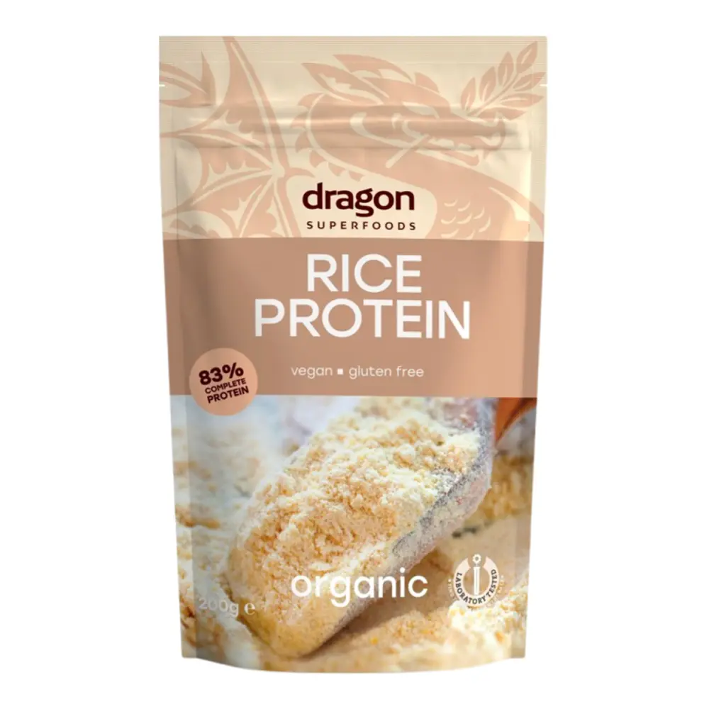 Bột Protein Gạo Hữu Cơ, Organic Rice Protein (200g) - DRAGON SUPERFOODS