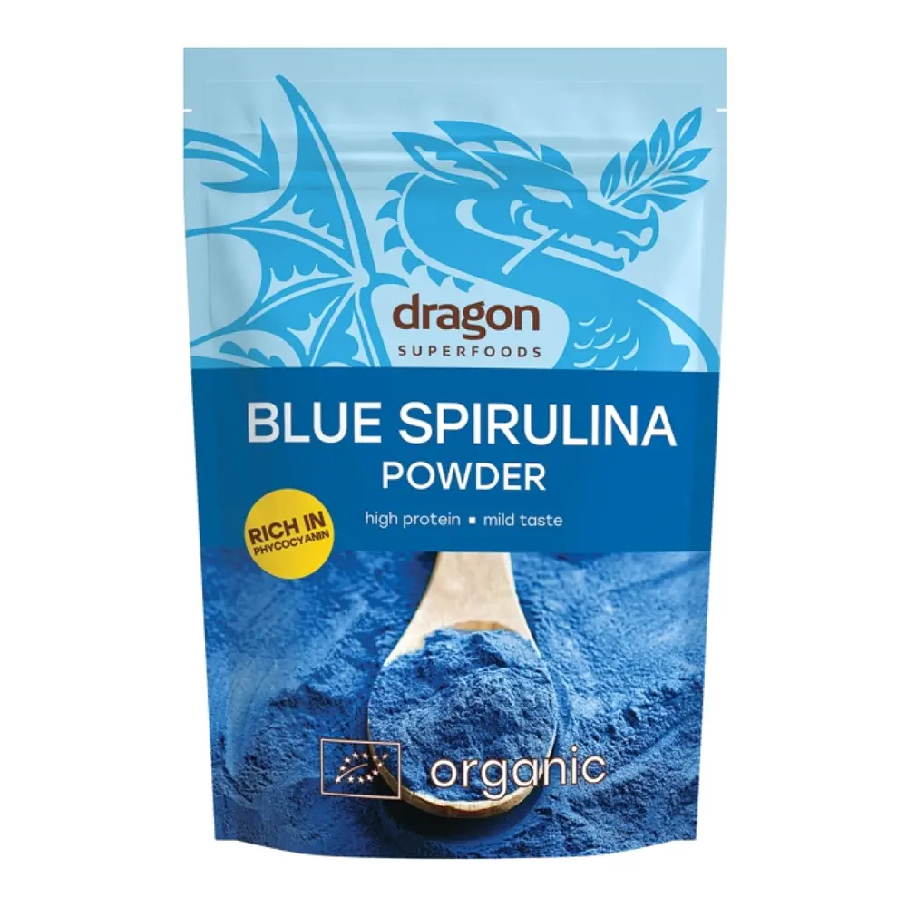 Bột Tảo Xoắn Xanh Lam Hữu Cơ, Organic Blue Spirulina Powder (75g) - DRAGON SUPERFOODS