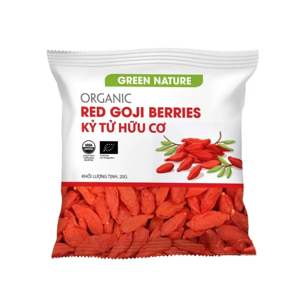 Kỷ Tử Hữu Cơ, Organic Red Goji Berries (20g) - GREEN NATURE
