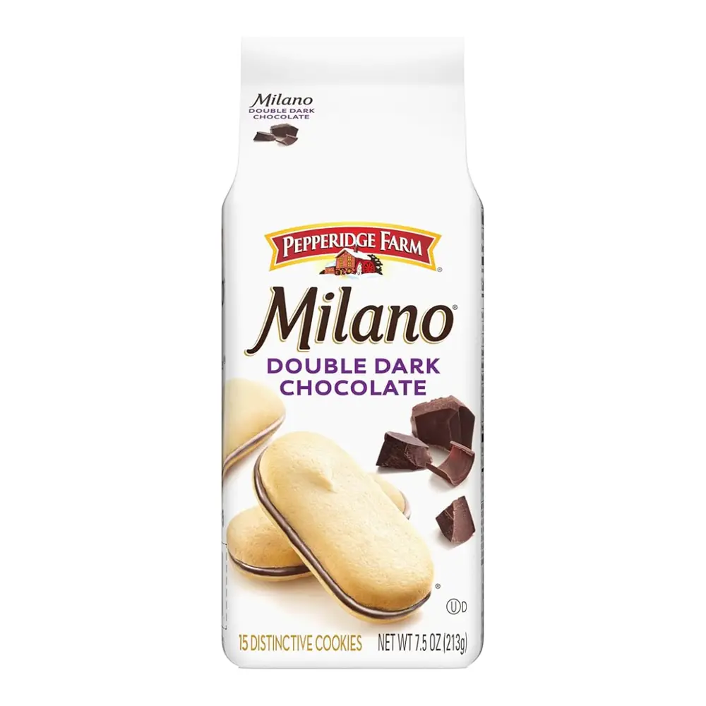 Bánh Quy Socola Đắng, Milano, Double Dark Chocolate Cookies, 7.5 oz (213g) - PEPPERIDGE FARM