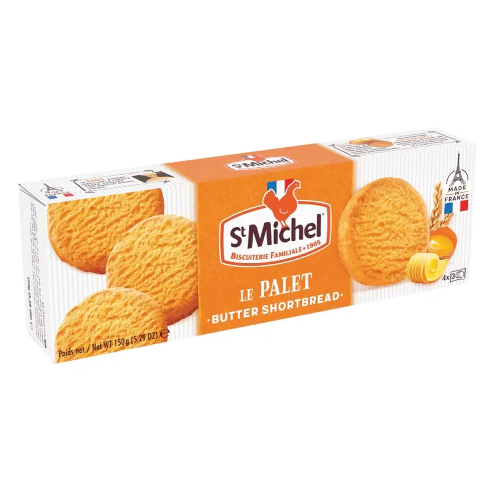 Bánh Quy Bơ, Le Palet, Butter Shortbread, 12 Cái, 5.29 oz (150g) - ST MICHEL