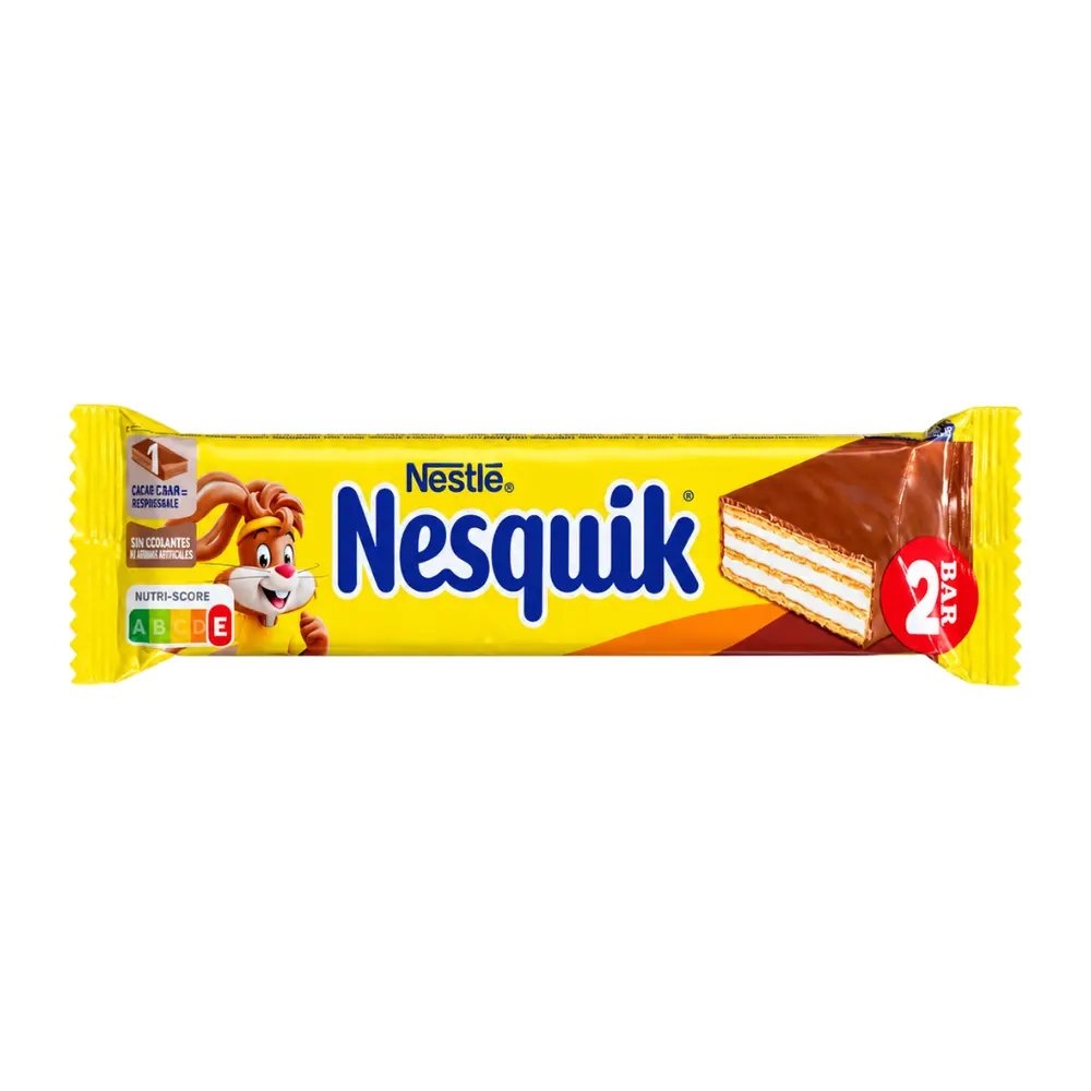 Bánh Xốp Socola, Nesquik, Einzelriegel Milk Chocolate Wafer (26g) - NESTLE