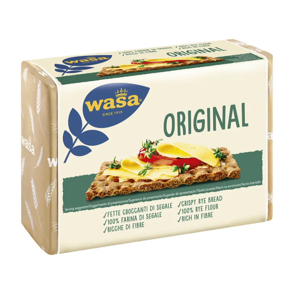 Bánh Lúa Mạch Nguyên Hạt, Original Crispy Rye Bread (275g) - WASA