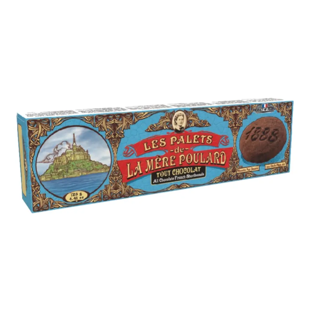 Bánh Quy Socola, Les Palets, All Chocolate French Shortbreads (125g) - LA MÈRE POULARD