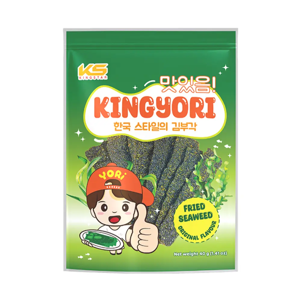 Tảo Chiên Vị Truyền Thống, Kingyori, Fried Seaweed, Original Flavour, 1.41 oz (40g) - KINGSTAR