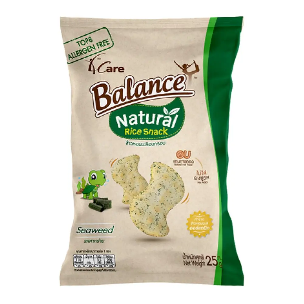 Bánh Gạo Vị Rong Biển, Natural Rice Snack, Seaweed (25g) - 4CARE BALANCE