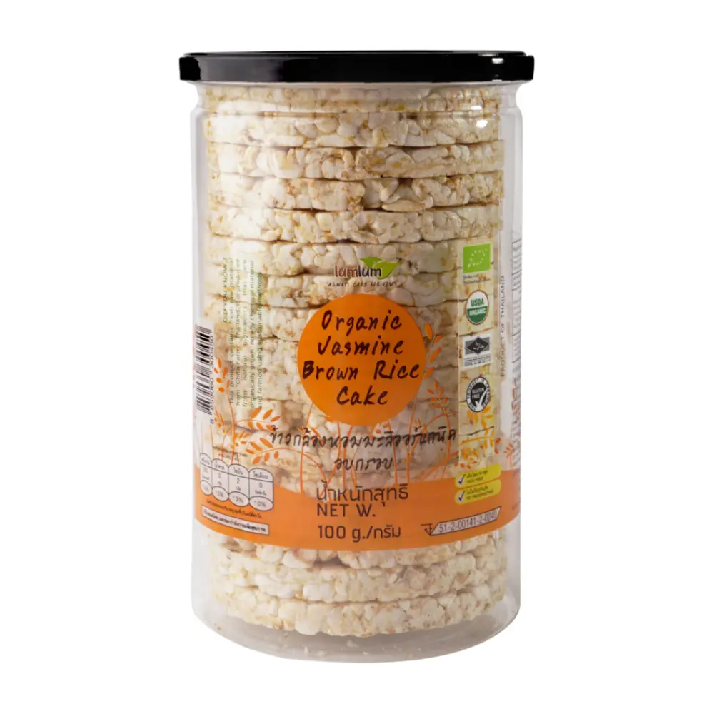 Bánh Gạo Lứt Hương Lài Hữu Cơ, Organic Jasmine Brown Rice Cake (100g) - LUMLUM