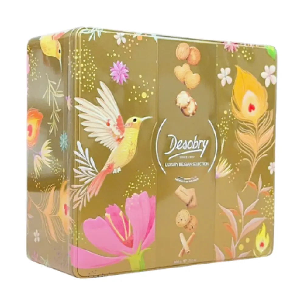 Bánh Quy Tổng Hợp 6 Loại (Vàng), Luxury Belgian Selection Biscuits, 21.2 oz (600g) - DESOBRY