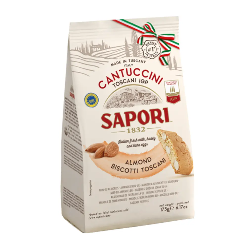 Bánh Quy Hạnh Nhân, Cantuccini, Almond Biscotti Toscani, 6.17 oz (175g) - SAPORI