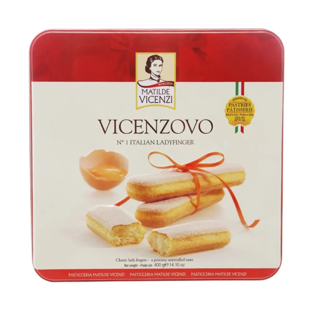 Bánh Ladyfinger Hộp Thiếc, Vicenzovo, No. 1 Italian Ladyfinger, 14.10 oz (400g) - MATILDE VICENZI