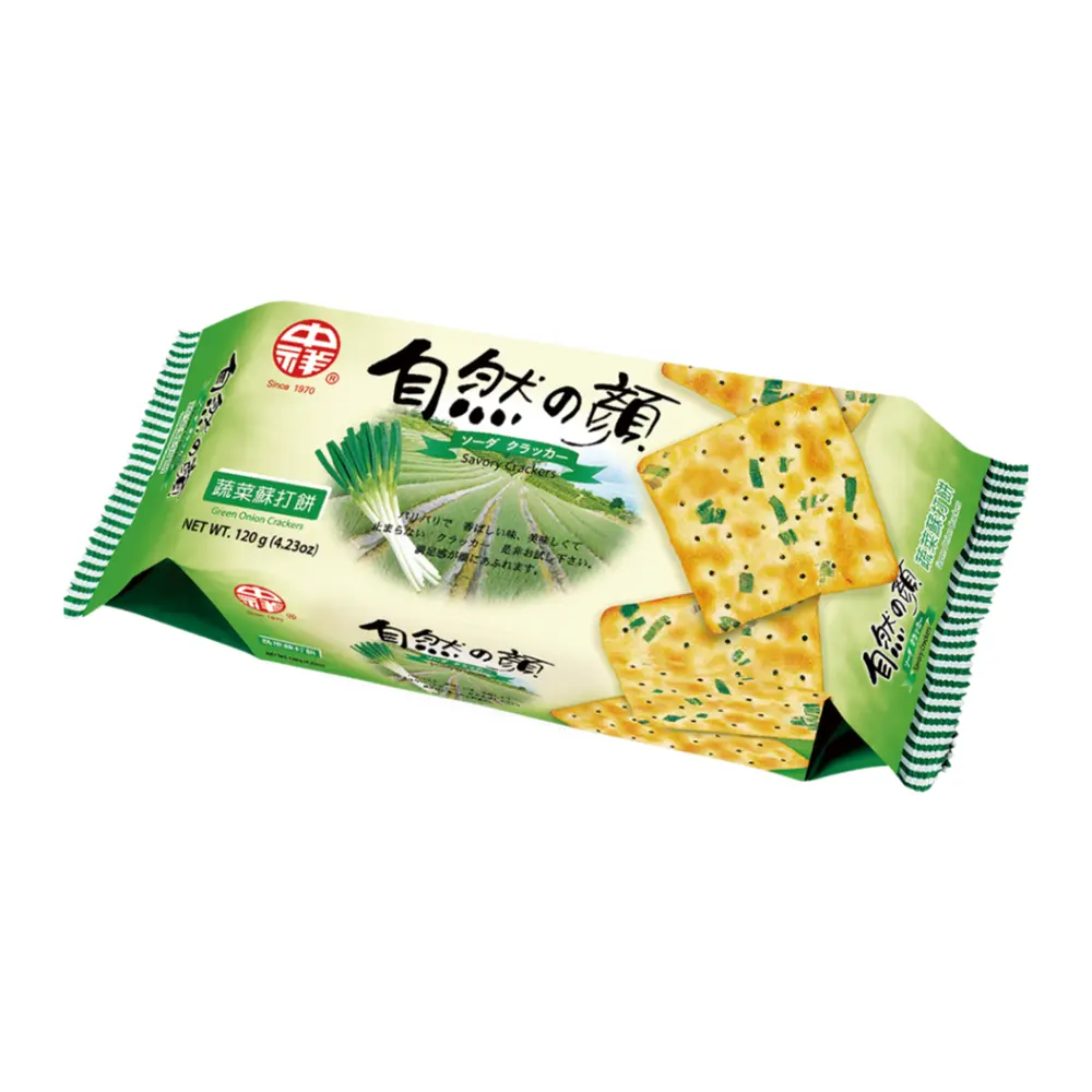 Bánh Quy Giòn Vị Hành Lá, Green Onion Crackers, 4.23 oz (120g) - CH FOODS