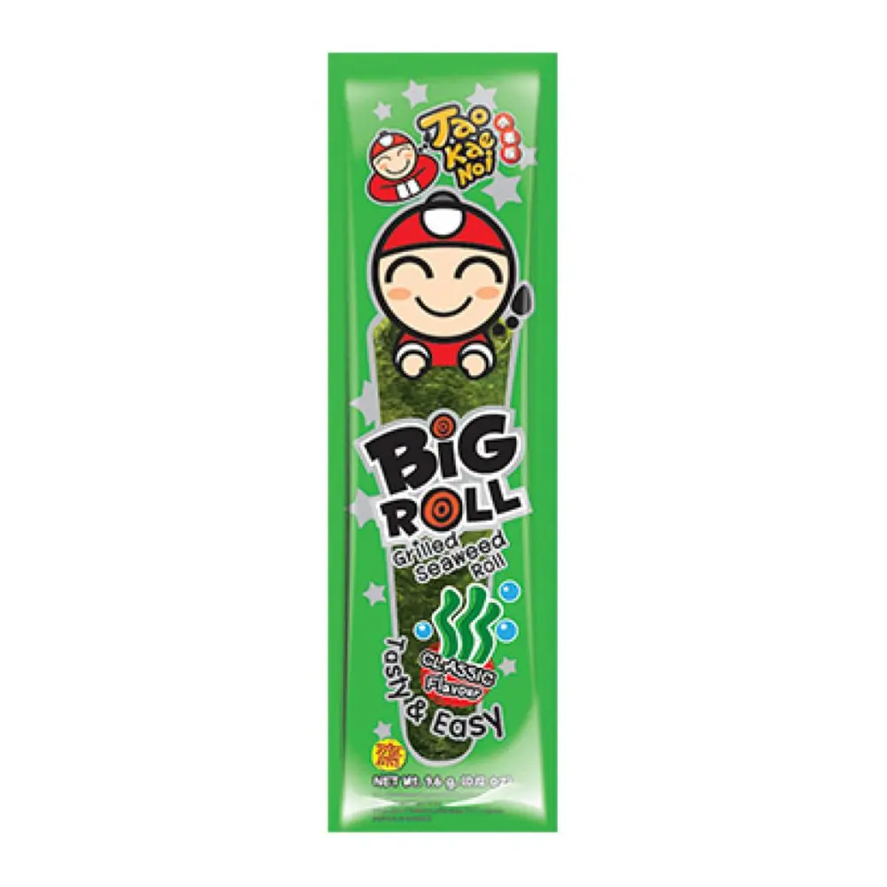 Rong Biển Cuộn Vị Truyền Thống, Big Roll, Grilled Seaweed Roll, Classic, 0.11 oz (3g) - TAO KAE NOI