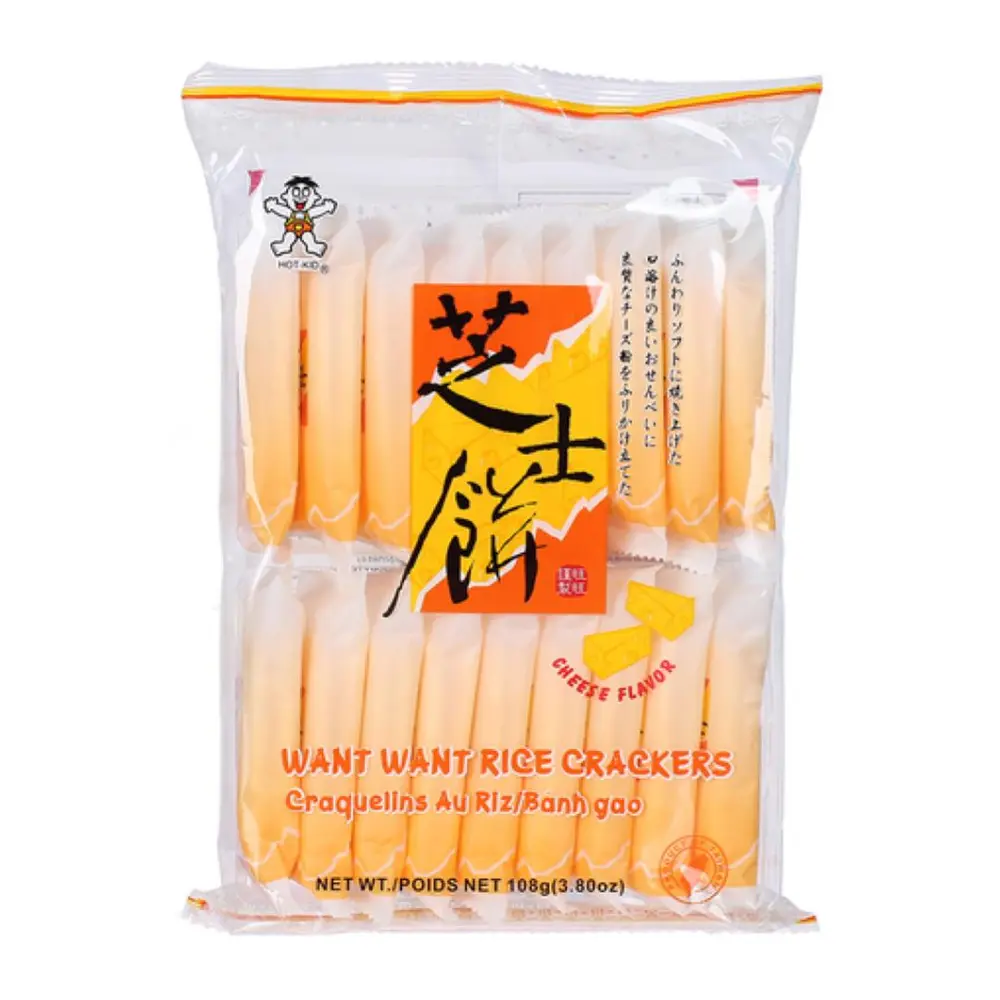 Bánh Gạo Vị Phô Mai, Rice Crackers, Cheese Flavor (108g) - WANT WANT