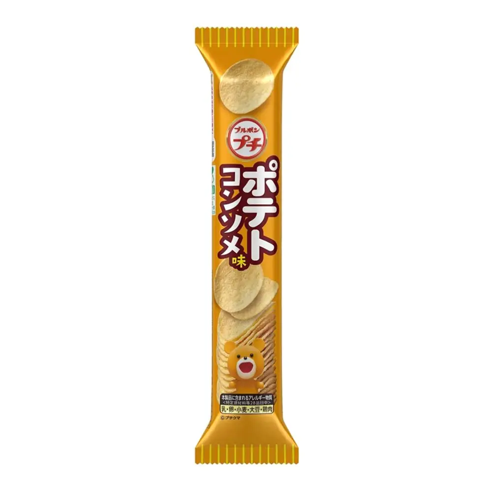 Snack Khoai Tây Vị Súp Hành, Petit Onion Soup Potato Chips (45g) - BOURBON