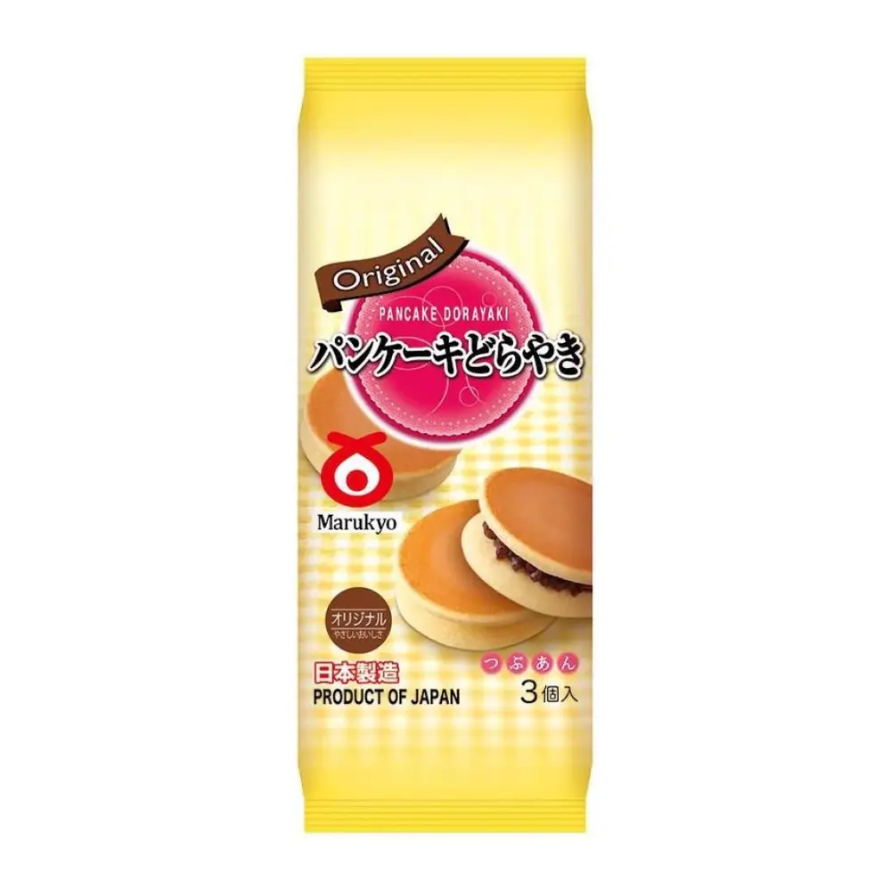 Bánh Rán Nhân Đậu Đỏ Vị Truyền Thống, Pancake Dorayaki, Original, 3 Cái (155g) - MARUKYO