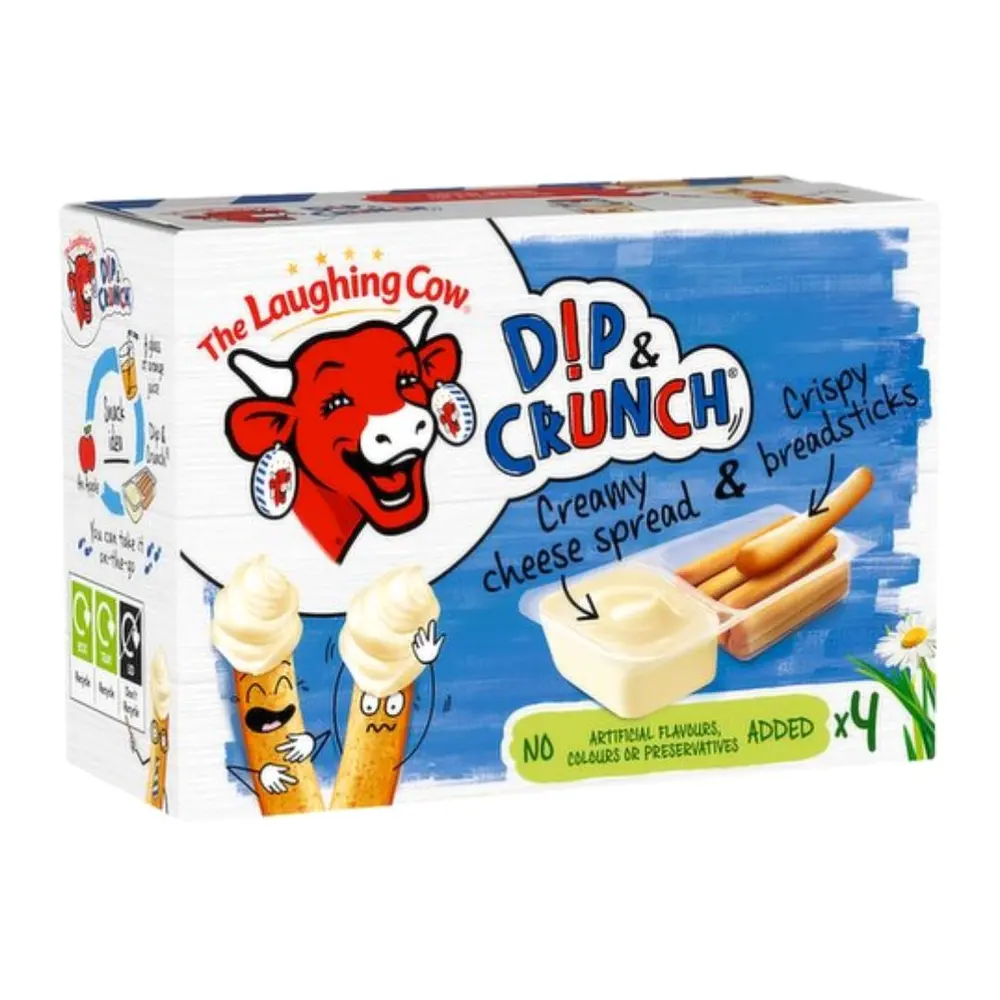 Bánh Quy Chấm Phô Mai Con Bò Cười, Original Laughing Cow Cheez Dippers, 4 Gói (120g) - LA VACHE QUI RIT