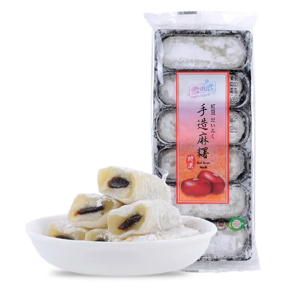 Bánh Bao Chỉ Nhân Đậu Đỏ, Red Bean Mochi, 6 Cái (180g) - YUKI & LOVE