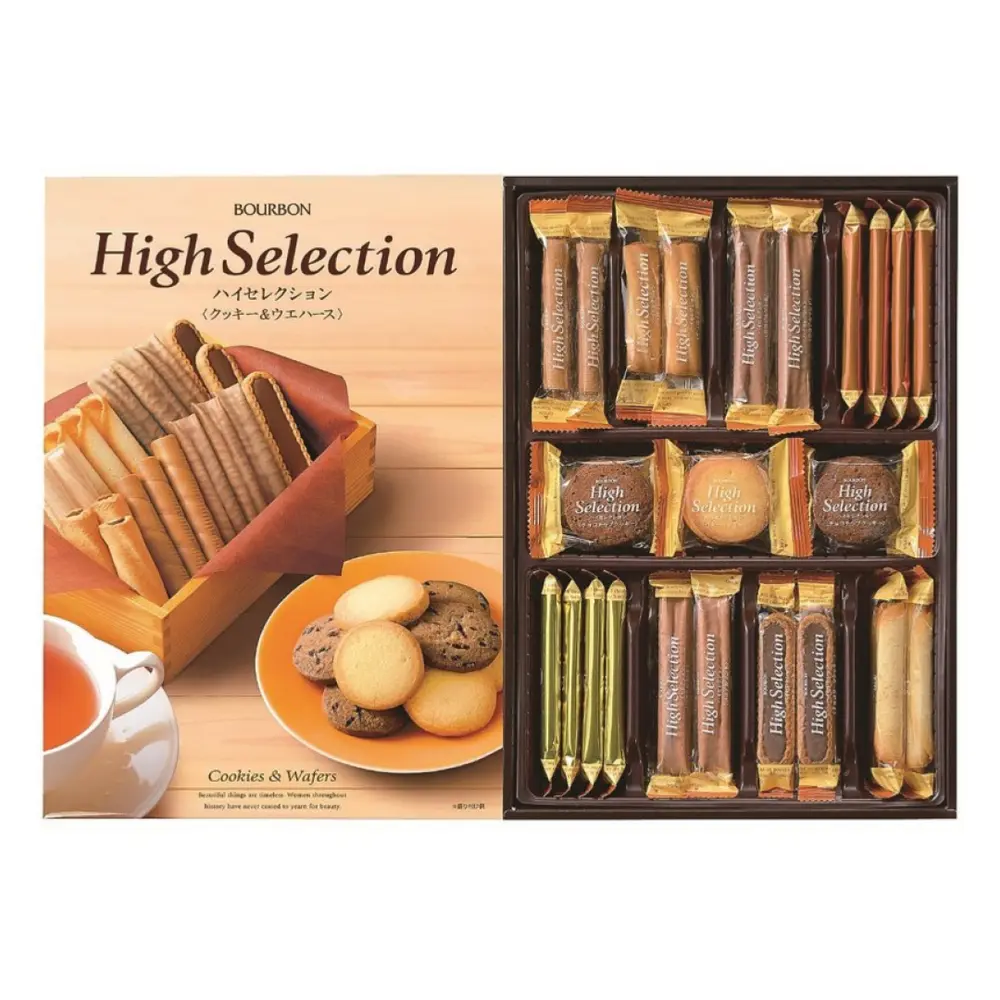 Bánh Quy Nhật Tổng Hợp, High Selection, Cookies & Wafers, 35 Gói (317.4g) - BOURBON