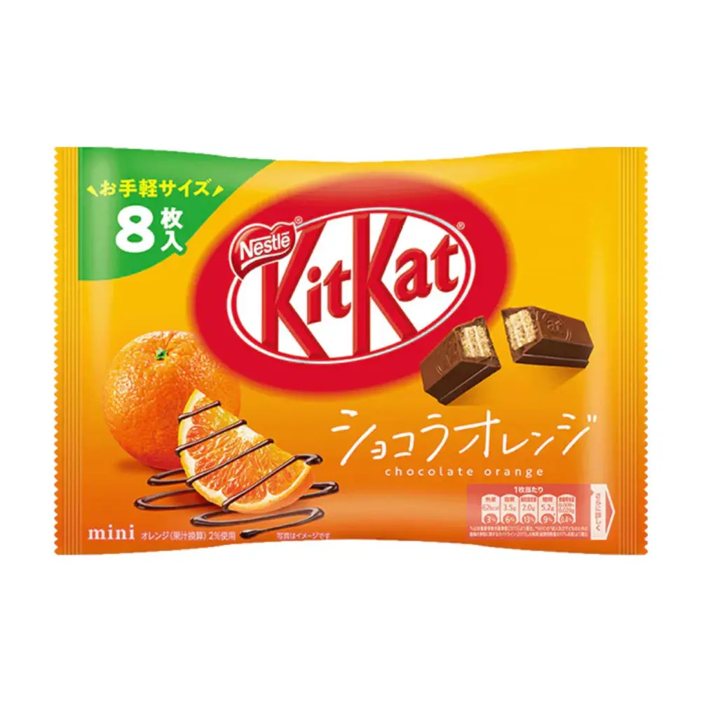 Bánh Xốp Mini Phủ Socola Cam, Mini Wafer Bars, Chocolate Orange, 8 Thanh (93g) - KITKAT