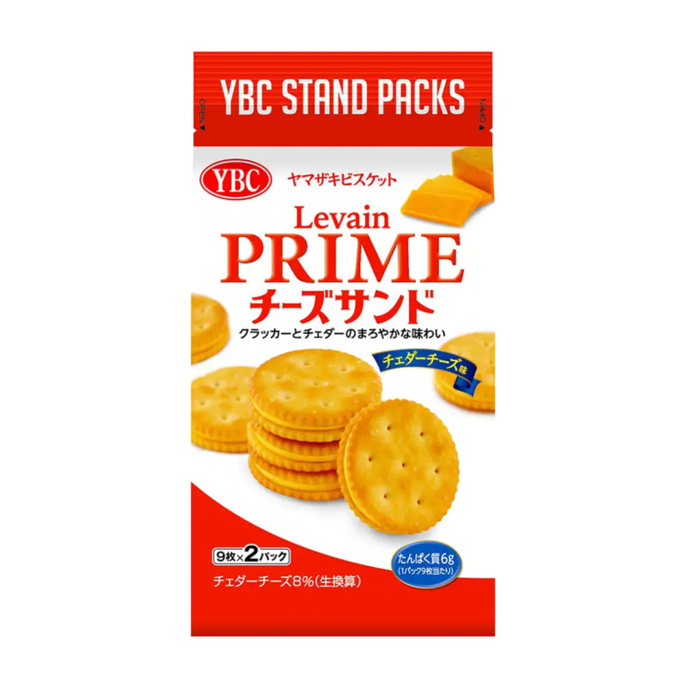 Bánh Quy Kẹp Kem Phô Mai, Levain, Cream Sandwich Crackers, Cheddar Cheese, 18 Cái (145.8g) - YBC