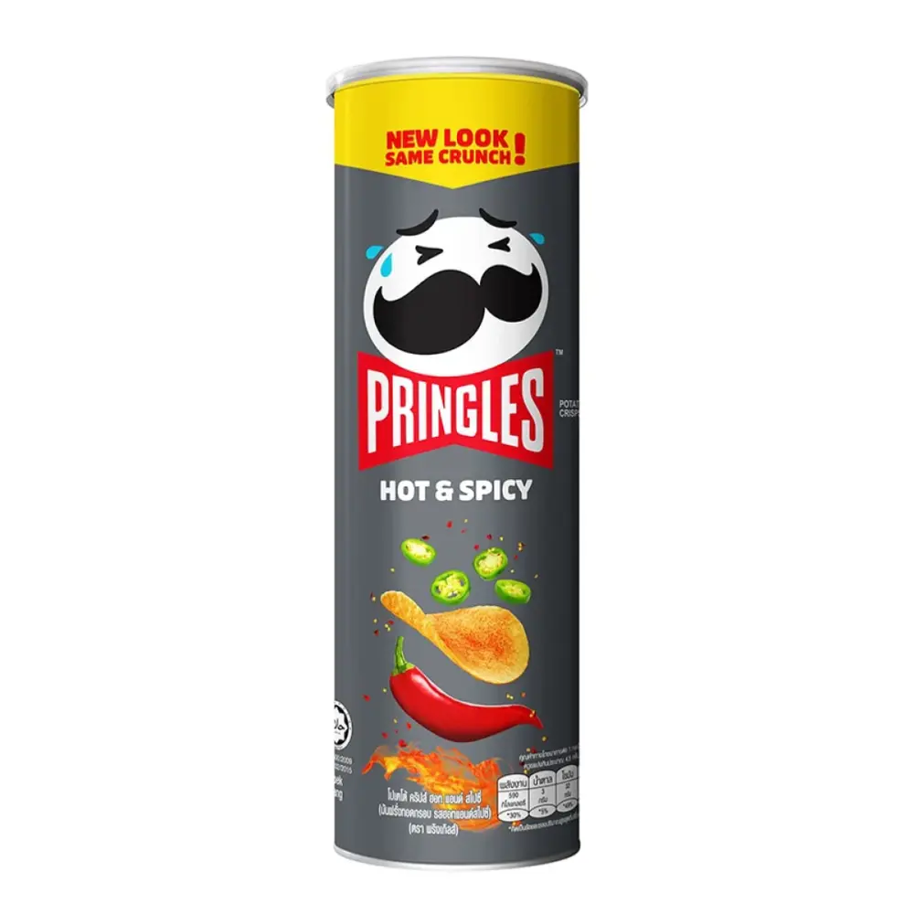 Khoai Tây Chiên Vị Cay, Potato Crisps, Hot ＆ Spicy (107g) - PRINGLES