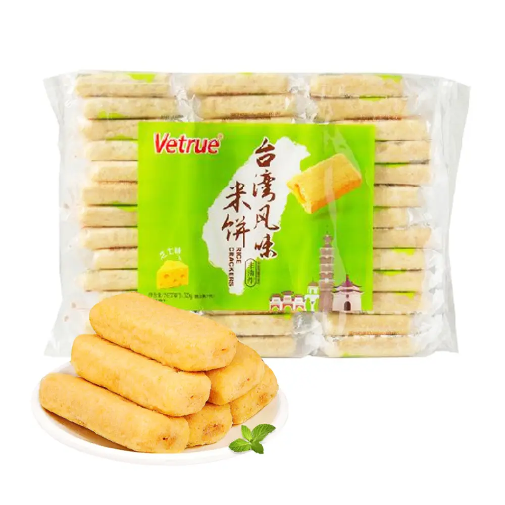 Bánh Gạo Đài Loan Vị Phô Mai, Rice Crackers of Taiwan, Cheese Flavor (320g) - VETRUE