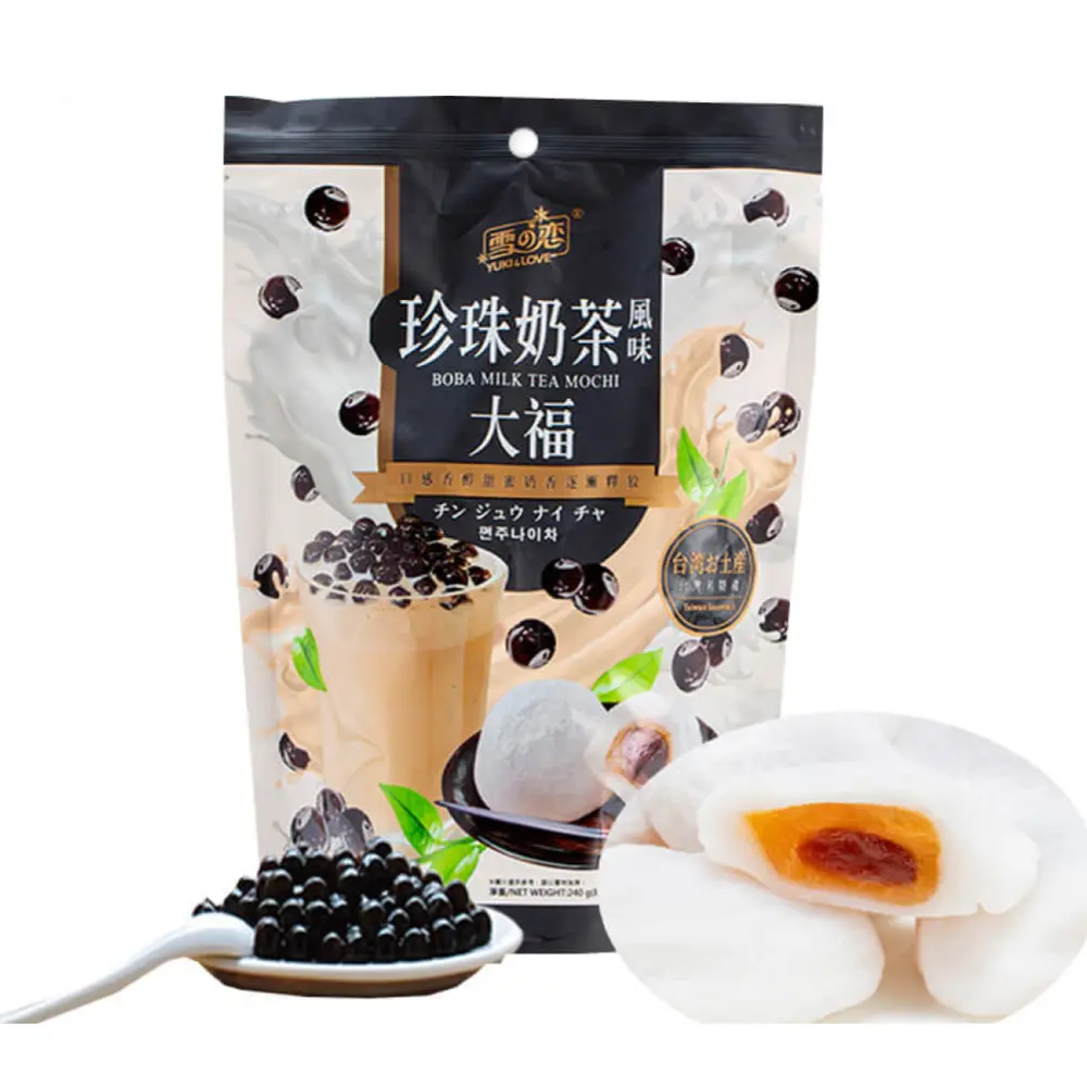 Bánh Mochi Vị Trà Sữa Trân Châu, Boba Milk Tea Mochi, 8.48 oz (240g) - YUKI & LOVE
