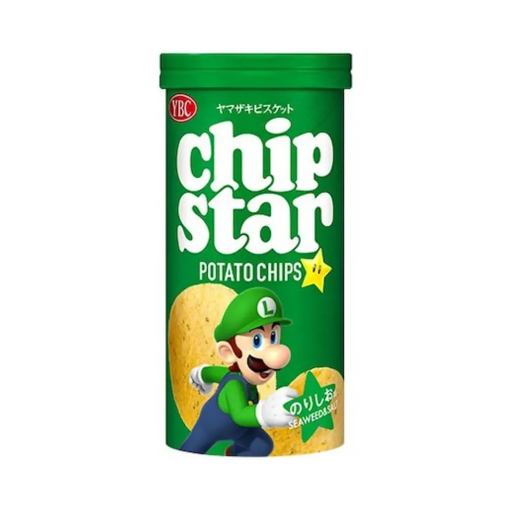 Khoai Tây Chiên Vị Rong Biển & Muối, Chip Star, Seaweed & Salt Potato Chips (45g) - YBC